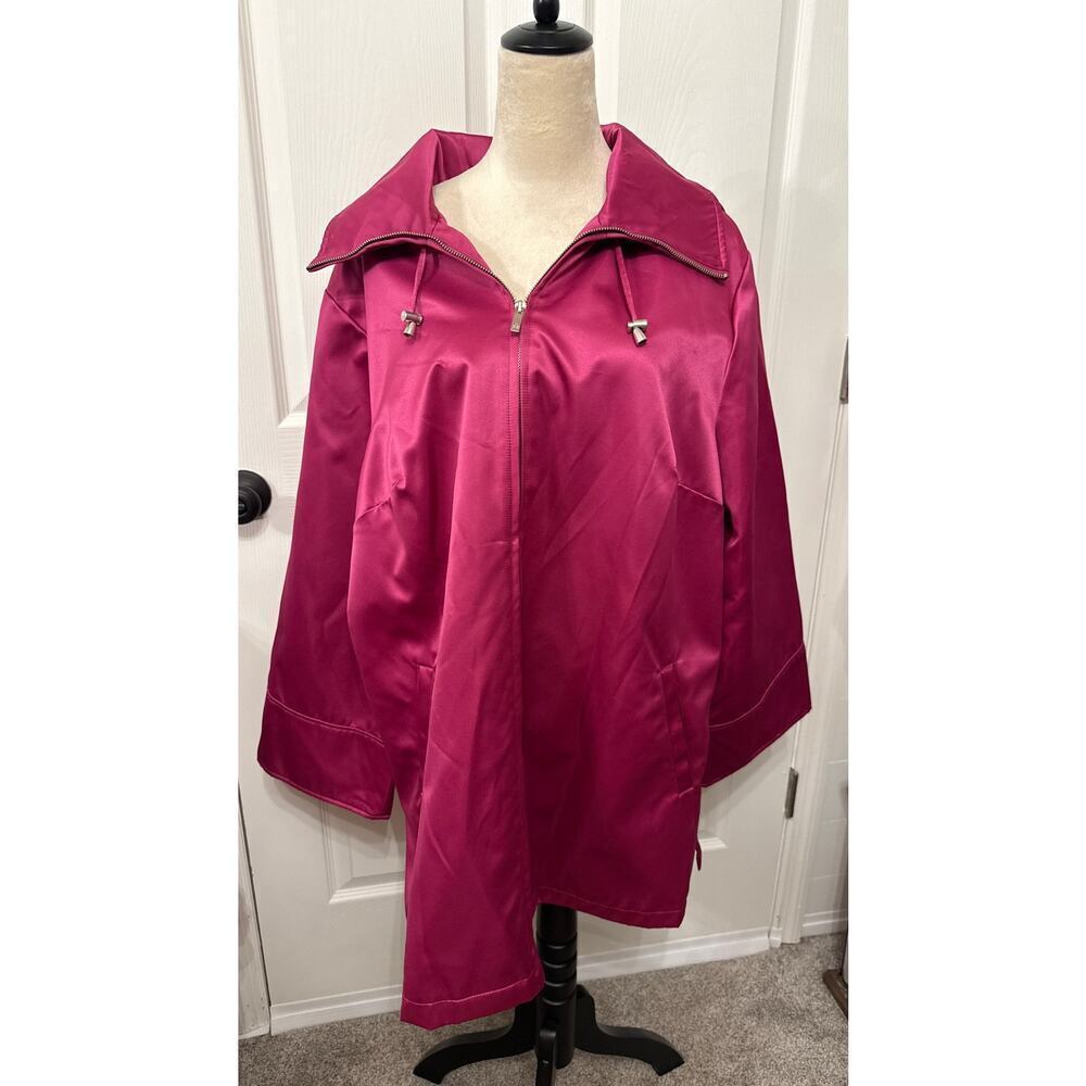 Women's Fuchsia Zip-Front Jacket